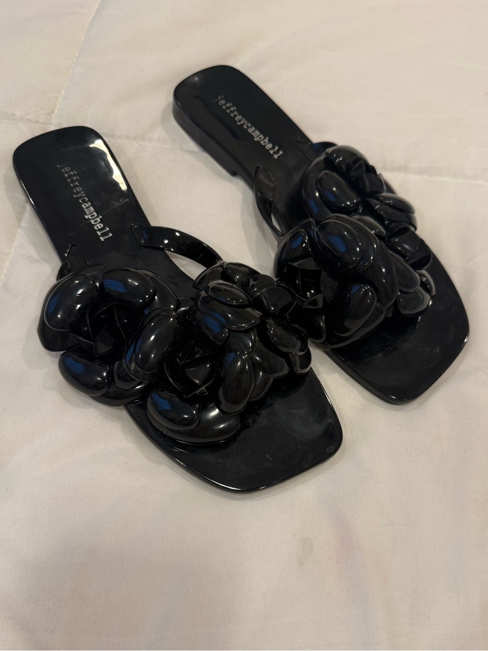 Jeffrey Campbell Floralee Chain Sandals Black Size 6